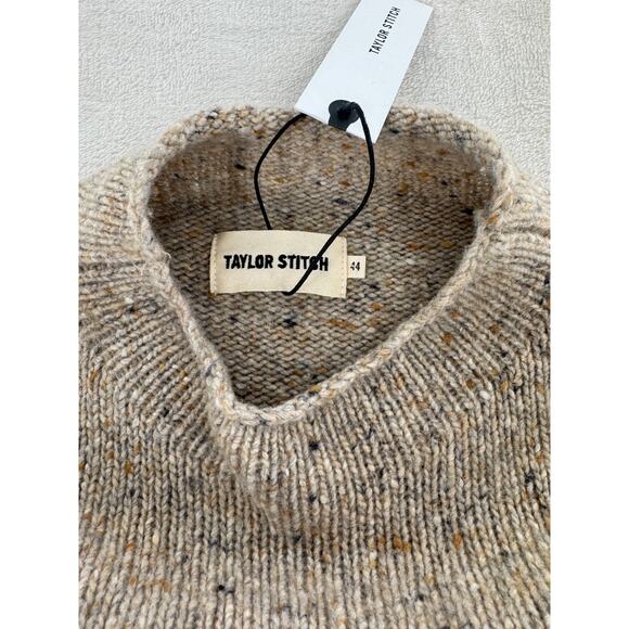 Taylor Stitch Seafarer Donegal Sweater Oat Beige Speckled Wool Alpaca 44 XL NWT - Picture 5 of 9